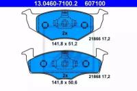 ATE 13046071002 13.0460-7100.2_=620 010B-SX! колодки дисковые п.\ VW Polo 1.0i-1.9SDi 96-01/Lupo 1.0i-1.7SDi 97>