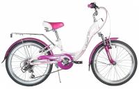 Велосипед детский Novatrack 20", Angel, белый, алюминиевый, 6 скоростей