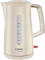 Чайник BOSCH TWK3A017, 1,7 л, 2400 Вт, закрытый нагревательный элемент, пластик, бежевый