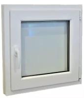 Пластиковое окно ПВХ 600*600 поворотно-откидная правая створка, стеклопакет 24мм (2 стекла)