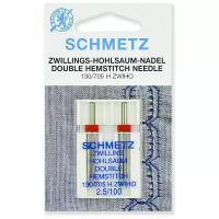 Иглы для мережки двойные Schmetz 130/705H ZWIHO № 100/2.5, уп.2 иглы