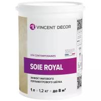 Декоративное покрытие Vincent Decor Soie Royal, белый, 0.8 кг, 1 л