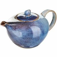 Чайник "Ирис" 0,7 л, фарфор, голубой Iris