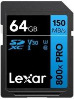 Карта памяти LEXAR Pro 800x SDXC UHS-1 U3 V30 64 ГБ