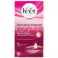 Veet Восковые полоски Suprem'Essence c ароматом бархатной розы и эфирными маслами