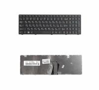 25201857 Клавиатура для ноутбука Lenovo IdeaPad G580, G585, Z580, Z580A, Z585, Z780, черная с рамкой, гор. Enter