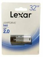 USB Flash Lexar JumpDrive S60 черный 32GB, LJDS060032G-BNBNG