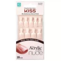 KISS накладные ногти Salon Acrylic French Nude Real Short Length с клеем