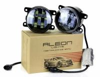 Фары противотуманные FORD Focus II (2004-2011) - светодиодные ПТФ линзы ALEON 12V, 45W, 6000K (комплект - 2 LED линзы)