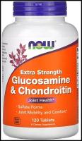 Глюкозамин с Хондроитином NOW Extra Strength Glucosamine & Chondroitin, 120 таблеток