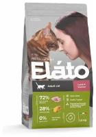 Сухой корм Elato Holistic для взрослых кошек с ягненком и олениной, 1,5кг