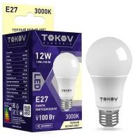 Лампа светодиодная 12Вт А60 3000К Е27 176-264В TOKOV ELECTRIC TKE-A60-E27-12-3K