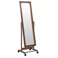 Зеркало Мебелик В 27Н 40х138 см, средне-коричневый в раме