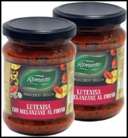 Лютеница из запеченных баклажанов с вялеными томатами Romatto 250 гр х 2шт