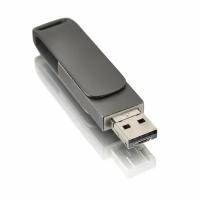USB флешка, USB flash-накопитель, Флешка Ultra 3 в 1 (USB + micro USB + Type-C), 16 ГБ, тёмно-серая, арт. F38
