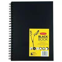 Скетчбук для зарисовок Derwent Black Book 29.7 х 21 см (A4), 200 г/м², 40 л. черный A4 29.7 см 21 см 200 г/м²