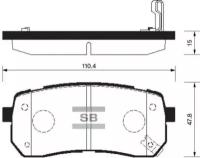 Колодки задние дисковые, SP1192 Sangsin Brake SP-1192