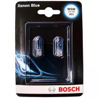 Лампа накаливания сигнальная W5W W2.1x9.5d Xenon Blue 12V 5W Блистер 2шт 1987301033, BOSCH 1987301033