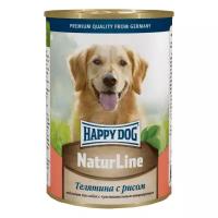 Консервы Happy Dog для собак телятина и рис natur line 410г