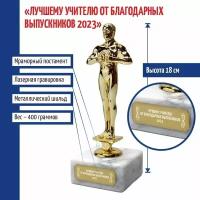 Подарки Статуэтка Фигура "Лучшему учителю от выпускников 2023" (18 см)