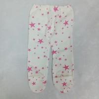 Ползунки короткие на резинке с закрытой ножкой, хлопок 100% супрем, цвет: розовый принт звезды, размер 52-56 (20) 0-3 мес