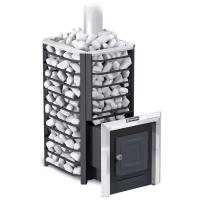 Дровяная банная печь Ермак 20 Сетка-стандарт (чугун) 22 кВт 54 см 92 см 80 см серый/черный
