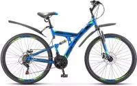 Велосипед горный 27.5" Stels Focus MD V010 19" Синий/неоновый/зеленый