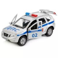 Внедорожник ТЕХНОПАРК Nissan Terrano Полиция (SB-17-47-NT(P)-WB) 1:32, 12 см, серебристый