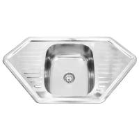 Врезная кухонная мойка SinkLight 9550В, 55х95см, нержавеющая сталь