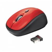 Мышь Trust Wireless Mouse Yvi, USB, 800-1600dpi, Red, подходит под обе руки (19522)