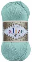 Пряжа Alize Diva - 1 шт, 463 мята, 350м/100г, 100% микрофибра акрил /Ализе Дива/