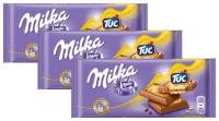 Шоколад Milka молочный с соленым крекером TUC