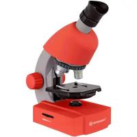 Микроскоп BRESSER Junior 40-640x с набором для опытов красный