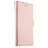 Чехол-книжка MyPads для Sony Xperia 1 II водоотталкивающий с мульти-подставкой на жесткой металлической основе розовый