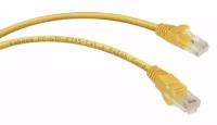 Патч-корд Cabeus U/UTP PC-UTP-RJ45-Cat.6-2m-YL категория 6, 2xRJ45/8p8c, неэкранированный, желтый, PVC, 2м