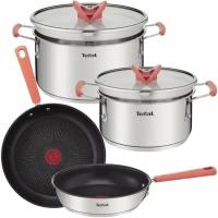 Набор посуды Tefal Opti'Space G720S604, 6 пр. серебристый 6 шт