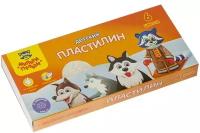 Пластилин 6 цветов 90 г, Мульти-пульти "Енот на Аляске", со стеком, картонная упаковка