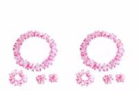 Гавайский набор, цвет розовый, 4 предмета: ожерелье лея, венок, 2 браслета (Набор 2 шт.)