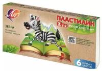 Пластилин "ZOO" Зебра, 6 цветов