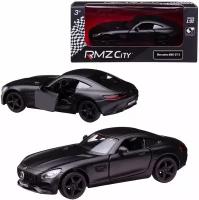 Машинка металлическая Uni-Fortune RMZ City серия 1:32 Mercedes-Benz GT S AMG 2018, инерционная, цвет черный матовый, двери открываются