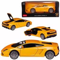 Машина металлическая 1:20 scale Lamborghini Gallardo LP560-4, цвет желтый, двери и багажник открываются