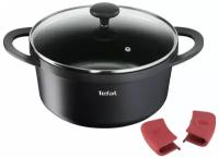 Кастрюля со стеклянной крышкой и силиконовыми ручками Tefal Pro Cook 24 см E2184675