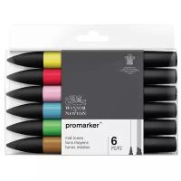 Winsor & Newton Набор маркеров "Promarker" Mid tones (290112), 6 шт