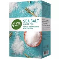 4Life соль морская йодированная мелкий помол, 1 кг, картонная коробка