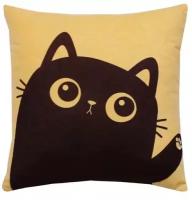 Подушка декоративная матех MEOW LINE. SPIDER 35*35*15. Цвет горчичный, черничный