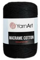 Пряжа YarnArt Macrame Cotton ЯрнАрт Макраме Коттон, шнур для плетения макраме, 750 черный, 250 г, 225 м, смесовая, 1 шт