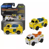 Машинка игрушка для мальчика 2в1 Transcar Double 1toy: бетономешалка – экскаватор