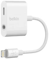 Переходник BELKIN lighting 8-pin папа/lighting 8-pin мама и miniJack 3.5 мама (F8J212btWHT) белый