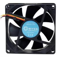 Вентилятор 12в 80 x 25мм 5Bites F8025S-12H3 12V втулка скольжения 3pin 15см 3000 об*мин