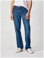 Джинсы прямые Pepe Jeans, размер 28, рост 34, medium blue used wash